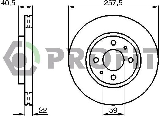 Profit 5010-0762 - Bremžu diski www.autospares.lv