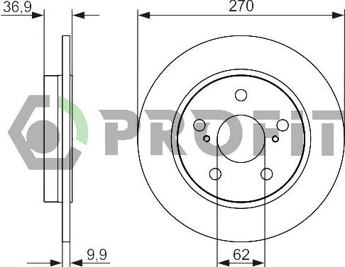 Profit 5010-1645 - Bremžu diski www.autospares.lv