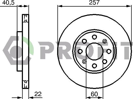 Profit 5010-1304 - Bremžu diski www.autospares.lv