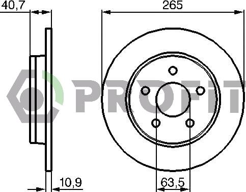 Profit 5010-1226 - Bremžu diski autospares.lv