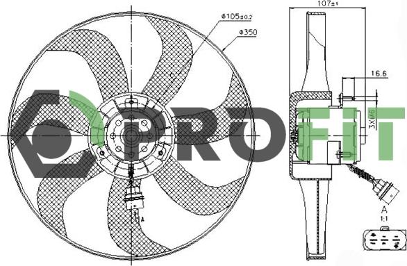 Profit 1850-0007 - Ventilators, Motora dzesēšanas sistēma www.autospares.lv