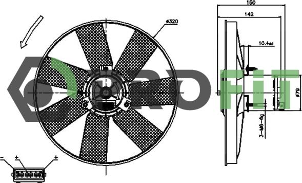 Profit 1850-0013 - Ventilators, Motora dzesēšanas sistēma autospares.lv