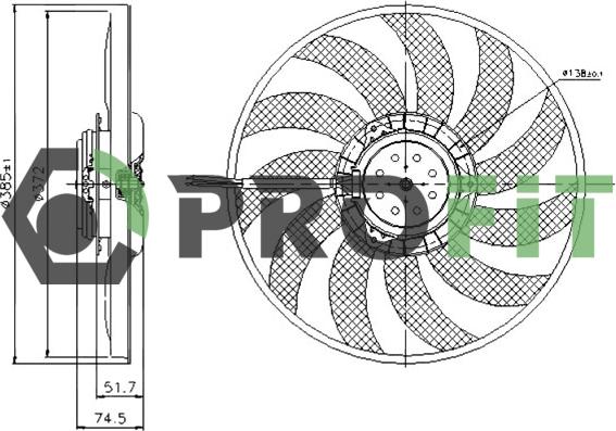 Profit 1850-0021 - Ventilators, Motora dzesēšanas sistēma www.autospares.lv