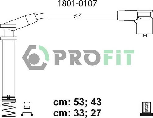 Profit 1801-0107 - Augstsprieguma vadu komplekts www.autospares.lv