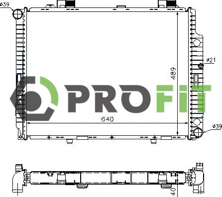 Profit 1740-0316 - Radiator, engine cooling www.autospares.lv