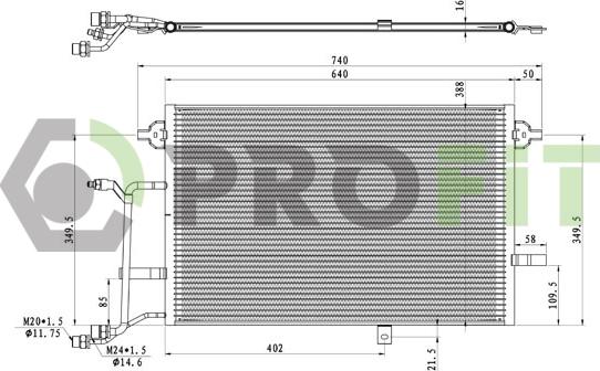 Profit 1770-0003 - Kondensators, Gaisa kond. sistēma www.autospares.lv