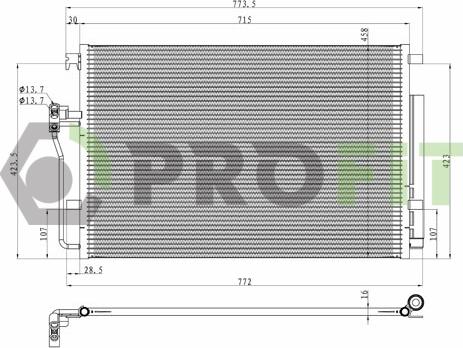 Profit 1770-0312 - Kondensators, Gaisa kond. sistēma autospares.lv