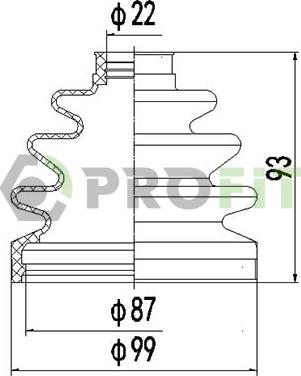 Profit 2810-0026 XLB - Putekļusargs, Piedziņas vārpsta autospares.lv