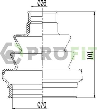 Profit 2810-0021 XLB - Пыльник, приводной вал www.autospares.lv