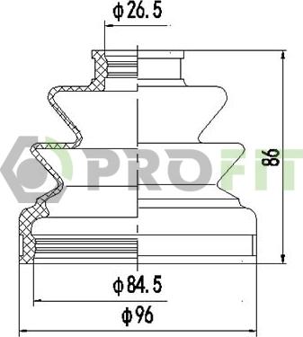 Profit 2810-0028 XLB - Putekļusargs, Piedziņas vārpsta autospares.lv