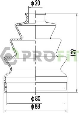 Profit 2810-0023 XLB - Пыльник, приводной вал www.autospares.lv