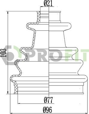 Profit 2810-0022 XLB - Putekļusargs, Piedziņas vārpsta autospares.lv