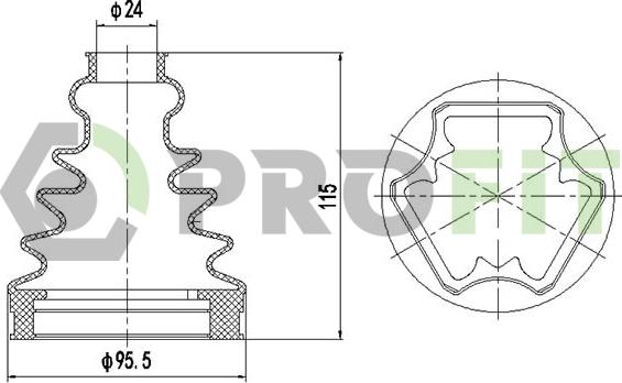 Profit 2810-0027 XLB - Putekļusargs, Piedziņas vārpsta www.autospares.lv