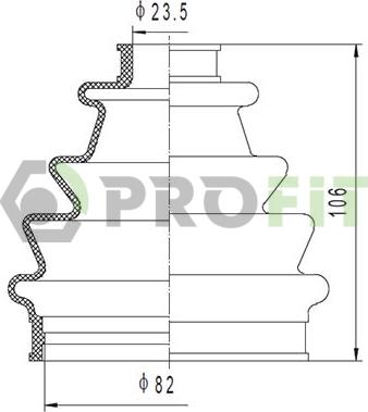 Profit 2710-0042 XLB - Пыльник, приводной вал www.autospares.lv