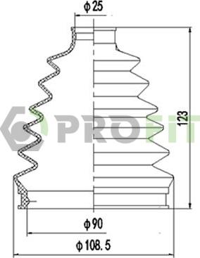 Profit 2710-0047 XLB - Putekļusargs, Piedziņas vārpsta www.autospares.lv