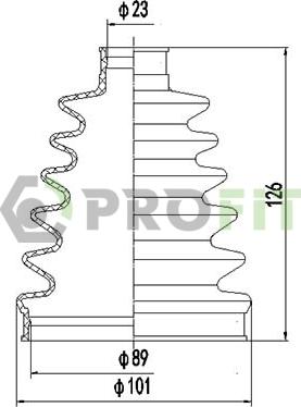 Profit 2710-0054 XLB - Пыльник, приводной вал www.autospares.lv