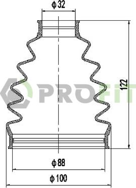 Profit 2710-0050 XLB - Пыльник, приводной вал www.autospares.lv