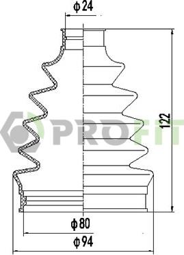 Profit 2710-0053 XLB - Пыльник, приводной вал www.autospares.lv