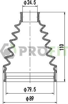 Profit 2710-0052 XLB - Пыльник, приводной вал www.autospares.lv