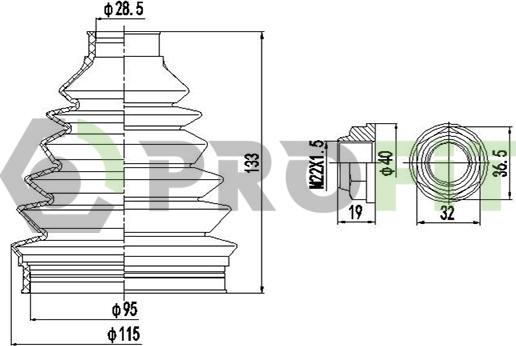 Profit 2710-0025 XLB - Пыльник, приводной вал www.autospares.lv