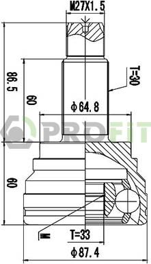 Profit 2710-3056 - Joint Kit, drive shaft www.autospares.lv