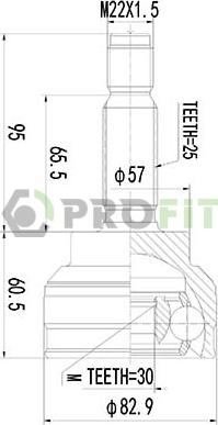 Profit 2710-3064 - Šarnīru komplekts, Piedziņas vārpsta autospares.lv