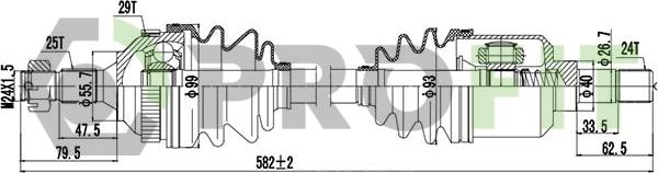 Profit 2730-0519 - Piedziņas vārpsta autospares.lv