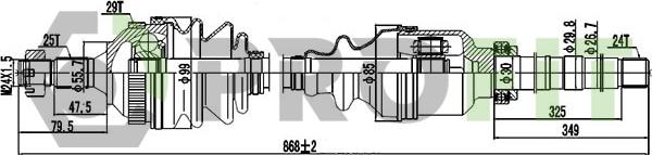 Profit 2730-0523 - Piedziņas vārpsta autospares.lv