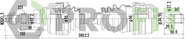 Profit 2730-0350 - Piedziņas vārpsta www.autospares.lv