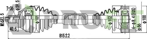 Profit 2730-0762 - Piedziņas vārpsta autospares.lv