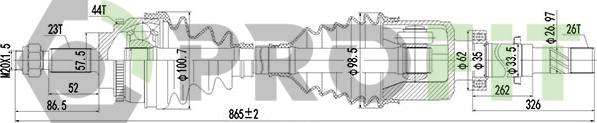 Profit 2730-1039 - Piedziņas vārpsta www.autospares.lv