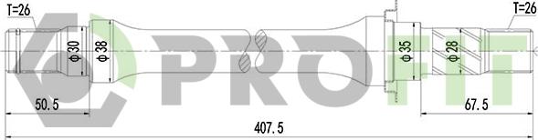 Profit 2730-3045 - Piedziņas vārpsta www.autospares.lv