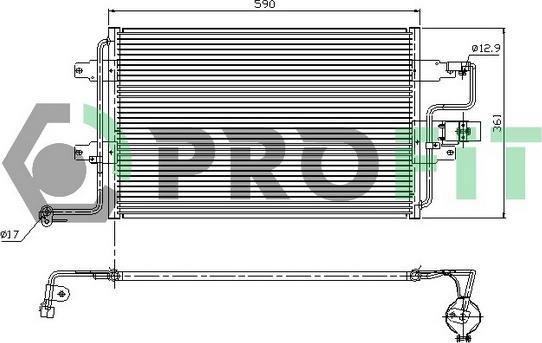 Profit PR 9545C1 - Kondensators, Gaisa kond. sistēma autospares.lv