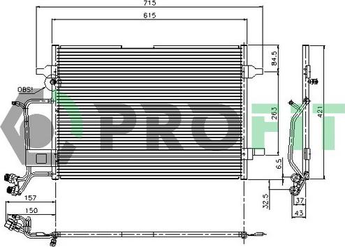 Profit PR 9540C3 - Kondensators, Gaisa kond. sistēma www.autospares.lv