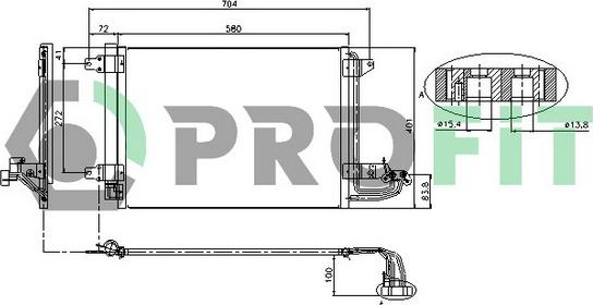 Profit PR 9558C1 - Kondensators, Gaisa kond. sistēma www.autospares.lv