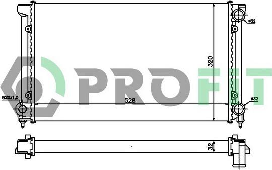 Profit PR 9537A4 - Radiators, Motora dzesēšanas sistēma autospares.lv