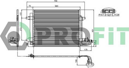 Profit PR 9570C1 - Kondensators, Gaisa kond. sistēma www.autospares.lv