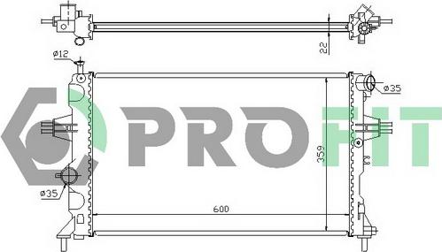 Profit PR 5053A1 - Radiators, Motora dzesēšanas sistēma www.autospares.lv