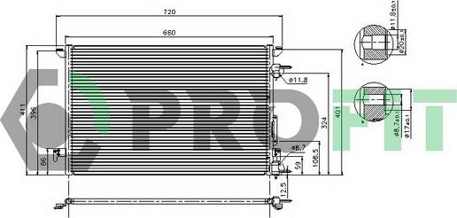 Profit PR 5081C1 - Kondensators, Gaisa kond. sistēma www.autospares.lv