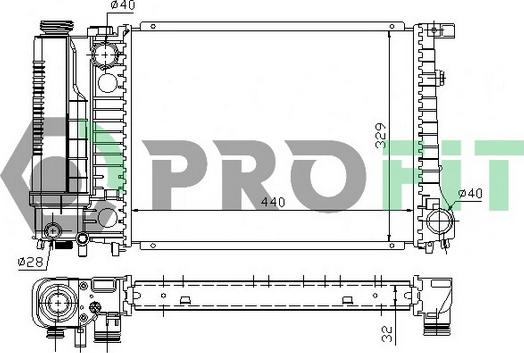 Profit PR 0050A2 - Radiators, Motora dzesēšanas sistēma www.autospares.lv