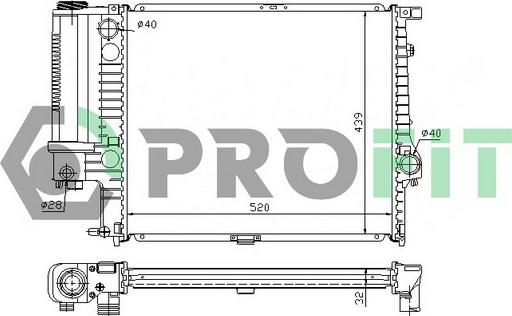 Profit PR 0060A2 - Radiators, Motora dzesēšanas sistēma www.autospares.lv