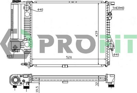 Profit PR 0070A1 - Radiators, Motora dzesēšanas sistēma www.autospares.lv