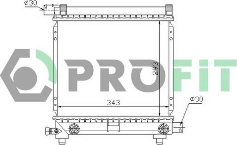 Profit PR 3524A5 - Радиатор, охлаждение двигателя www.autospares.lv