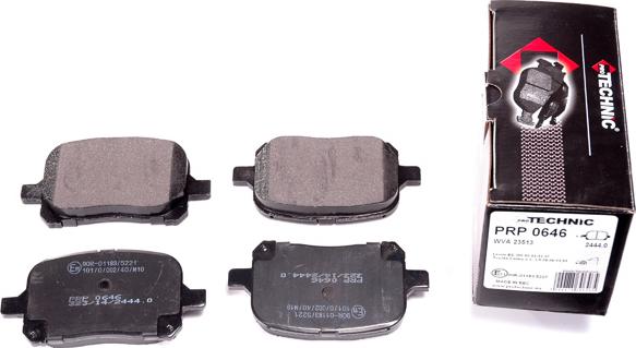 Protechnic PRP0646 - Brake Pad Set, disc brake www.autospares.lv