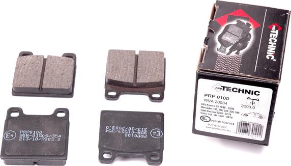 Protechnic PRP0100 - Brake Pad Set, disc brake www.autospares.lv