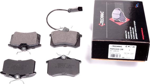 Protechnic PRP0305-3M - Brake Pad Set, disc brake www.autospares.lv