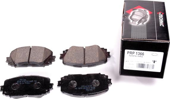 Protechnic PRP1366 - Brake Pad Set, disc brake www.autospares.lv