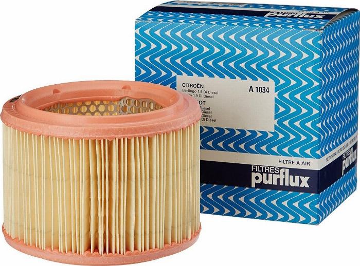 Purflux A1034 - Air Filter, engine www.autospares.lv