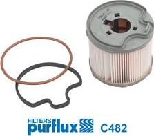 Purflux C482 - Топливный фильтр www.autospares.lv