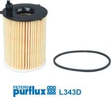 Purflux L343D - Eļļas filtrs autospares.lv